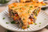 Savory Ground Beef Pot Pie Recipe with Flaky Crust