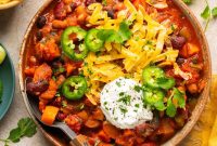 Slow Cooker Sweet Potato and Black Bean Chili Recipe