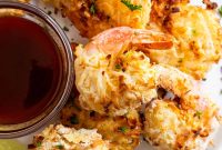 Air Fryer Coconut Shrimp with Honey Sriracha Dipping Sauce