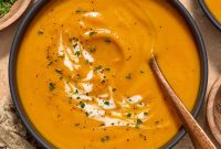 Maple-Roasted Sweet Potato and Carrot Soup Recipe
