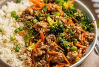 Teriyaki Ground Turkey Stir-Fry with Veggies and Rice