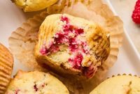 White Chocolate Raspberry Muffins Recipe — Moist, Fruity Treat
