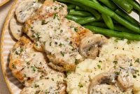 Creamy Mushroom Chicken Thighs with Garlic and Herbs