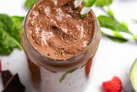 Creamy Chocolate Raspberry Smoothie with Avocado Boost