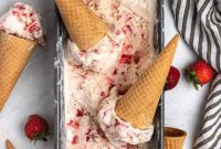 Creamy No-Churn Strawberry Ice Cream Recipe