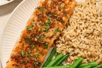 Maple Citrus Glazed Salmon with Tangy Orange Lemon Sauce