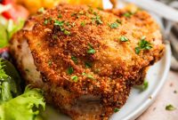 Crispy Parmesan-Crusted Air Fryer Chicken Thighs