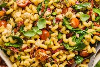 Sun-Dried Tomato Pasta Salad with Fresh Basil & Feta