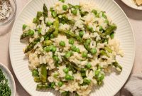 Creamy Spring Risotto with Peas and Asparagus