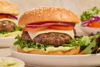 Juicy Mozzarella-Stuffed Burgers with Garlic Herb Buns
