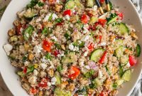 Cucumber Quinoa Salad with Feta and Lemon-Dill Dressing