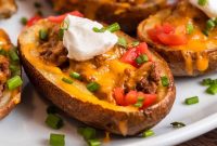 Cheeseburger-Stuffed Potato Skins: Loaded Appetizer Recipe