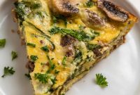Savory Crustless Mushroom and Cheese Quiche Recipe