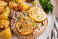 Crispy Lemon Pepper Pork Chops with Garlic Butter Sauce