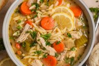Lemony Chicken Orzo Soup Recipe for Comforting Weeknights