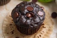 Decadent Chocolate Spinach Muffins with Cocoa and Banana