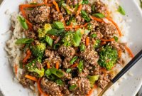 Savory Teriyaki Ground Beef Skillet with Vegetables