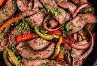 Cilantro-Lime Flat Iron Steak Fajitas Recipe