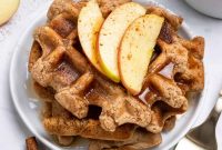 Cinnamon Apple Vegan Waffles — Fluffy Plant-Based Breakfast