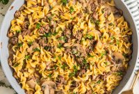 Creamy One-Pot Ground Beef Stroganoff Recipe