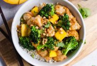 Peanut Mango Chicken Stir-Fry with Jasmine Rice Recipe