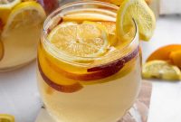 Ginger Peach White Sangria Recipe for Summer Entertaining