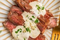 Grilled Ribeye with Creamy Gorgonzola Sauce Recipe
