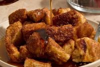 Overnight French Toast Casserole with Maple Cinnamon Glaze