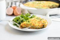 Spiralized Sweet Potato and Baby Arugula Frittata
