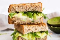 Havarti Grilled Cheese with Creamy Avocado & Baby Arugula