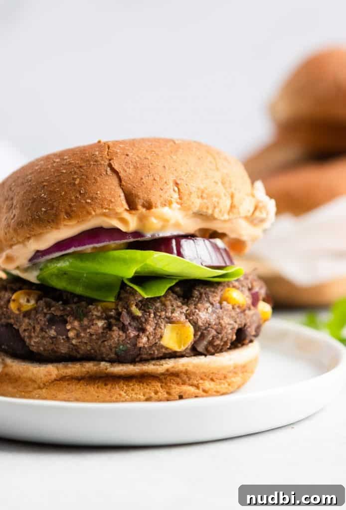 10 Refreshing Summer Salads and Sides for Your Next BBQ 12 Black bean burger on bun.