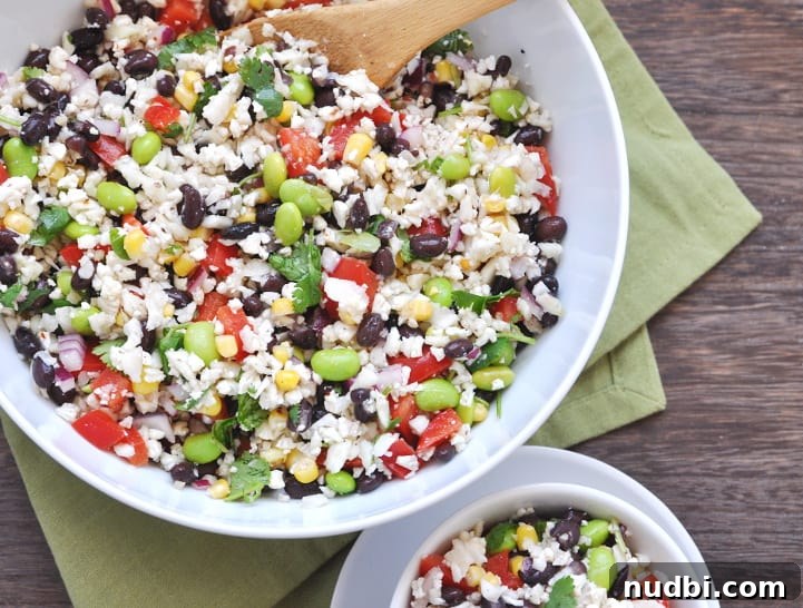 10 Refreshing Summer Salads and Sides for Your Next BBQ 9 Black bean and cauliflower rice salad.