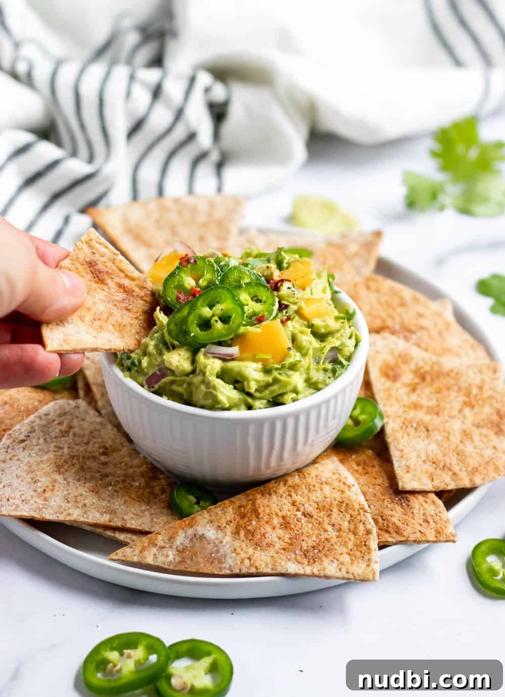 Spicy Mango Guacamole Recipe — Fresh Mango Salsa Twist 4 Bowl of mango guacamole