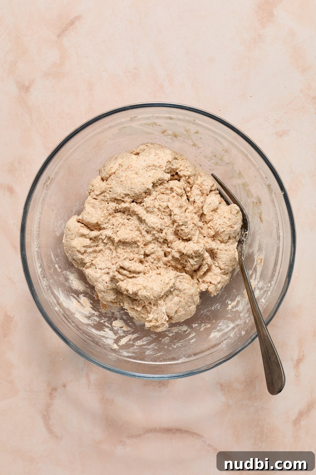 Cinnamon Raisin Bagel Recipe: Homemade Soft Chewy Bagels 6 Dough for greek yogurt cinnamon raisin bagels in bowl before raisins added.