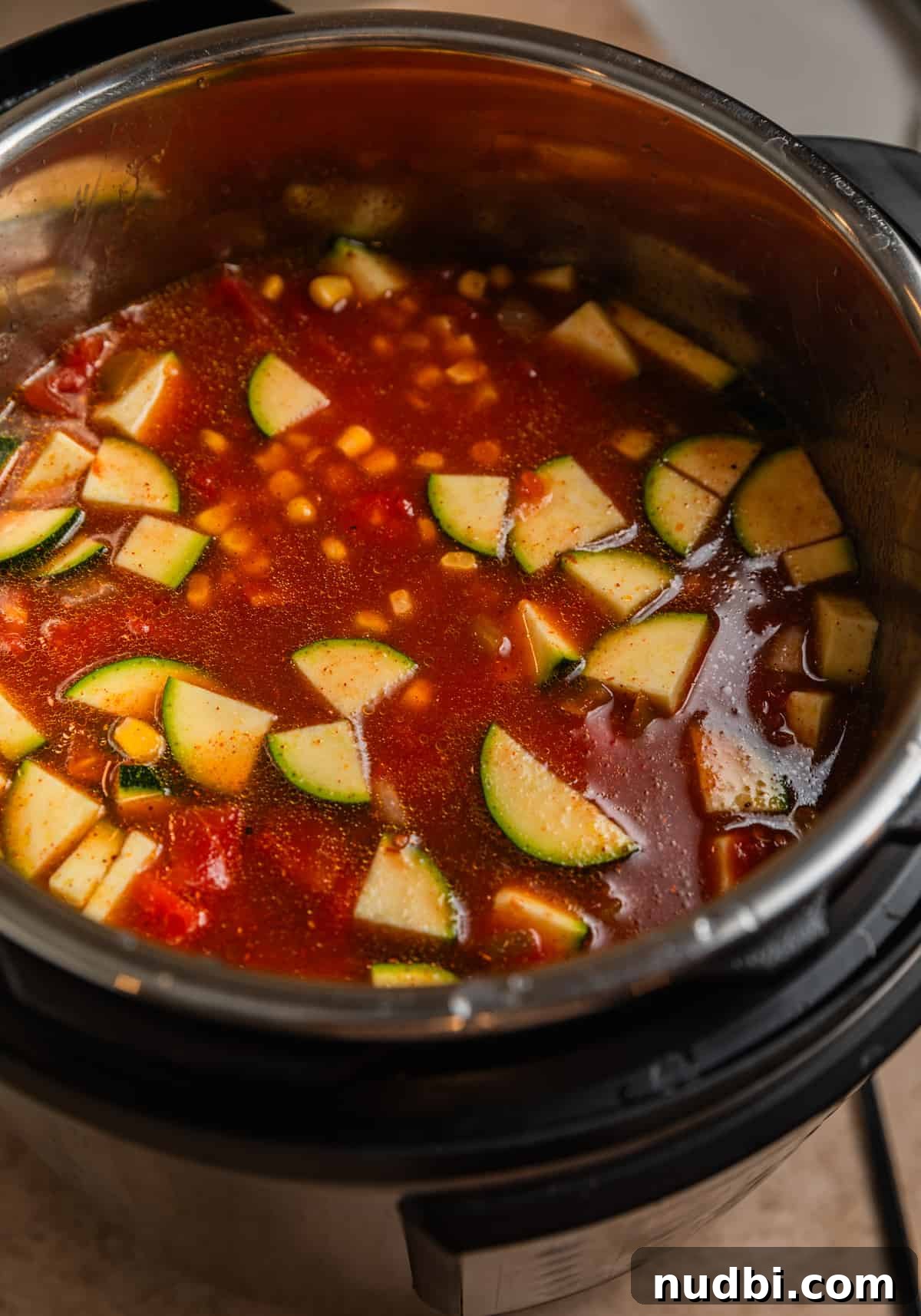 Instant Pot Chicken Tortilla Soup Recipe 6 Instant pot chicken tortilla soup ingredients before cooking.