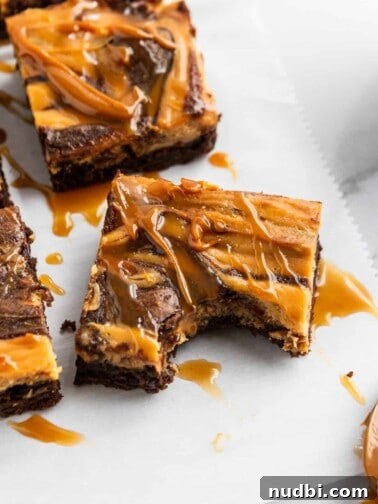 Dulce De Leche Cheesecake Brownies Bite Shot.