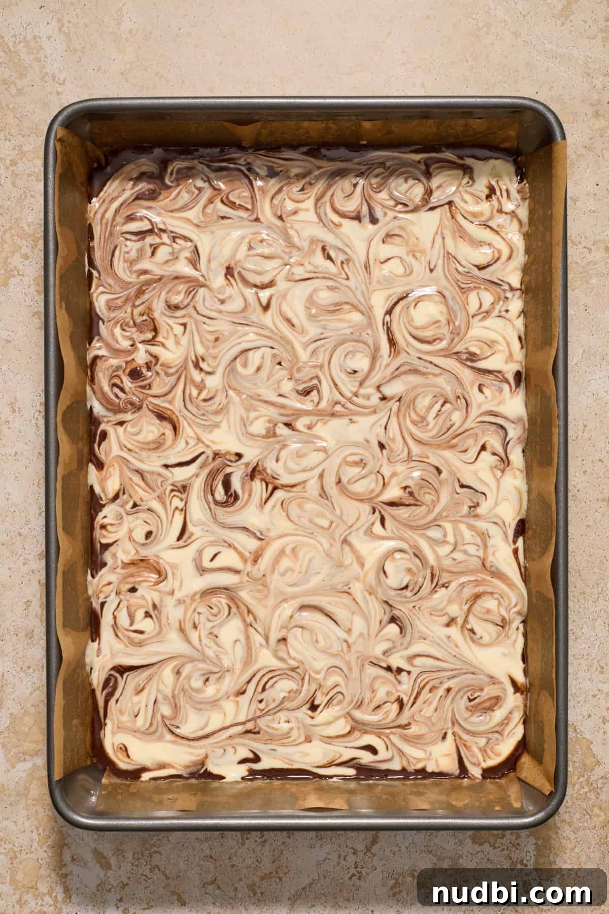 Kahlúa Cream Cheese Brownies Recipe — Luscious Coffee-Chocolate Swirl 9 Swirled cheesecake throughout brownie mix.