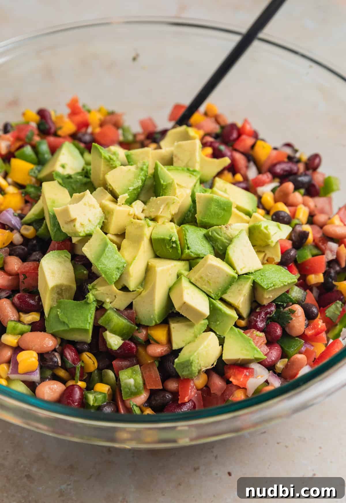 Southwestern Three-Bean, Corn & Avocado Salad Recipe 7 img 1483 6