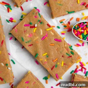Birthday Cake Protein Bars Recipe — High-Protein Snack for Parties 12 No bake birthday cake protein bars.