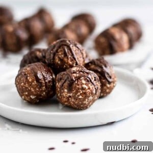 No-Bake Chocolate Coconut Date Energy Balls 5 German Chocolate Cake Balls