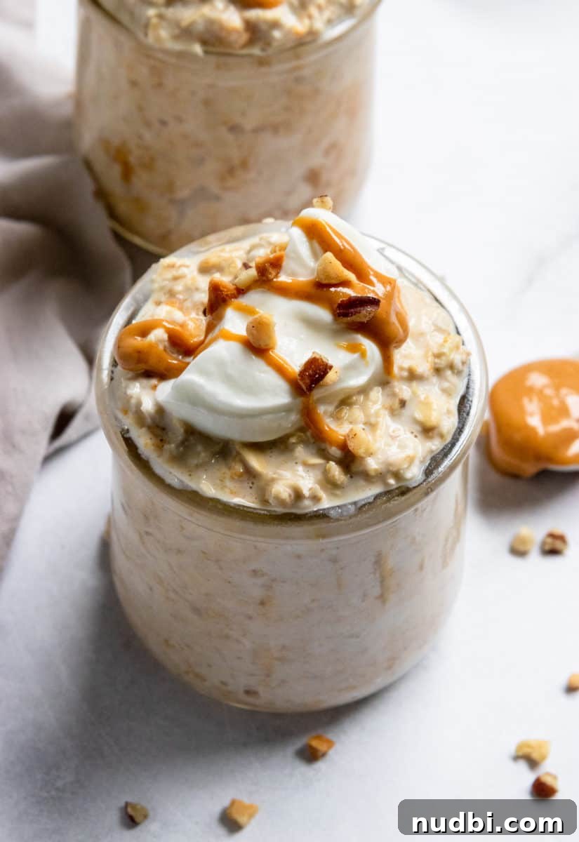 Peanut Butter Greek Yogurt Overnight Oats Recipe for Creamy Breakfast 4 Overnight oatmeal with peanut butter and greek yogurt.