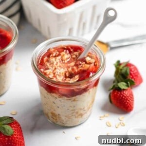Peanut Butter & Jelly Overnight Oats Recipe for Quick Breakfast 6 img 2776 5