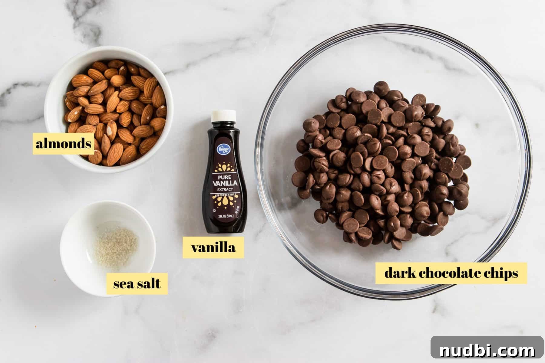 Sea Salt Dark Chocolate Almond Bark Thins Recipe 4 Ingredients to make chocolate bark.