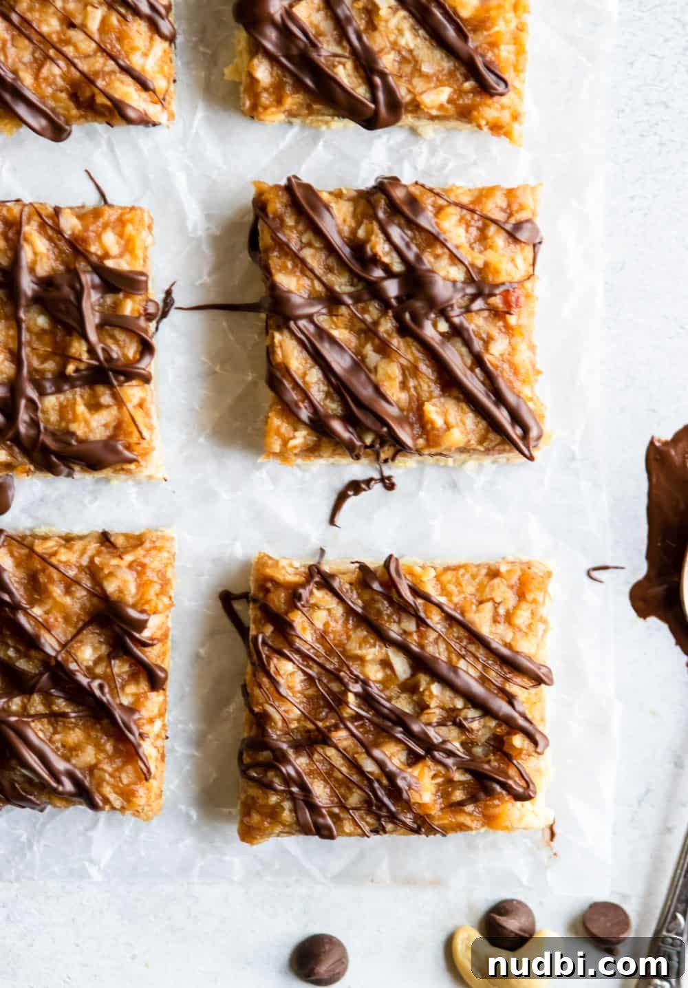 No-Bake Samoa Cookie Bars Recipe – Coconut Caramel Chocolate Treat 2 No Bake Samoa Bars