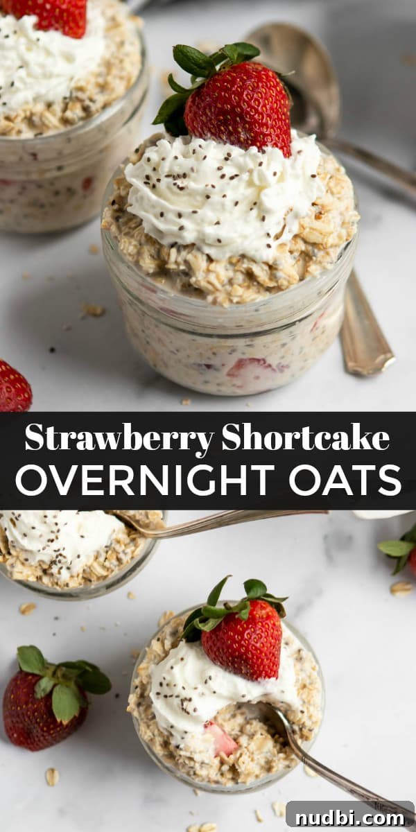Strawberry Shortcake Overnight Oats Recipe for Make-Ahead Breakfast 6 Strawberry Shortcake Overnight Oats