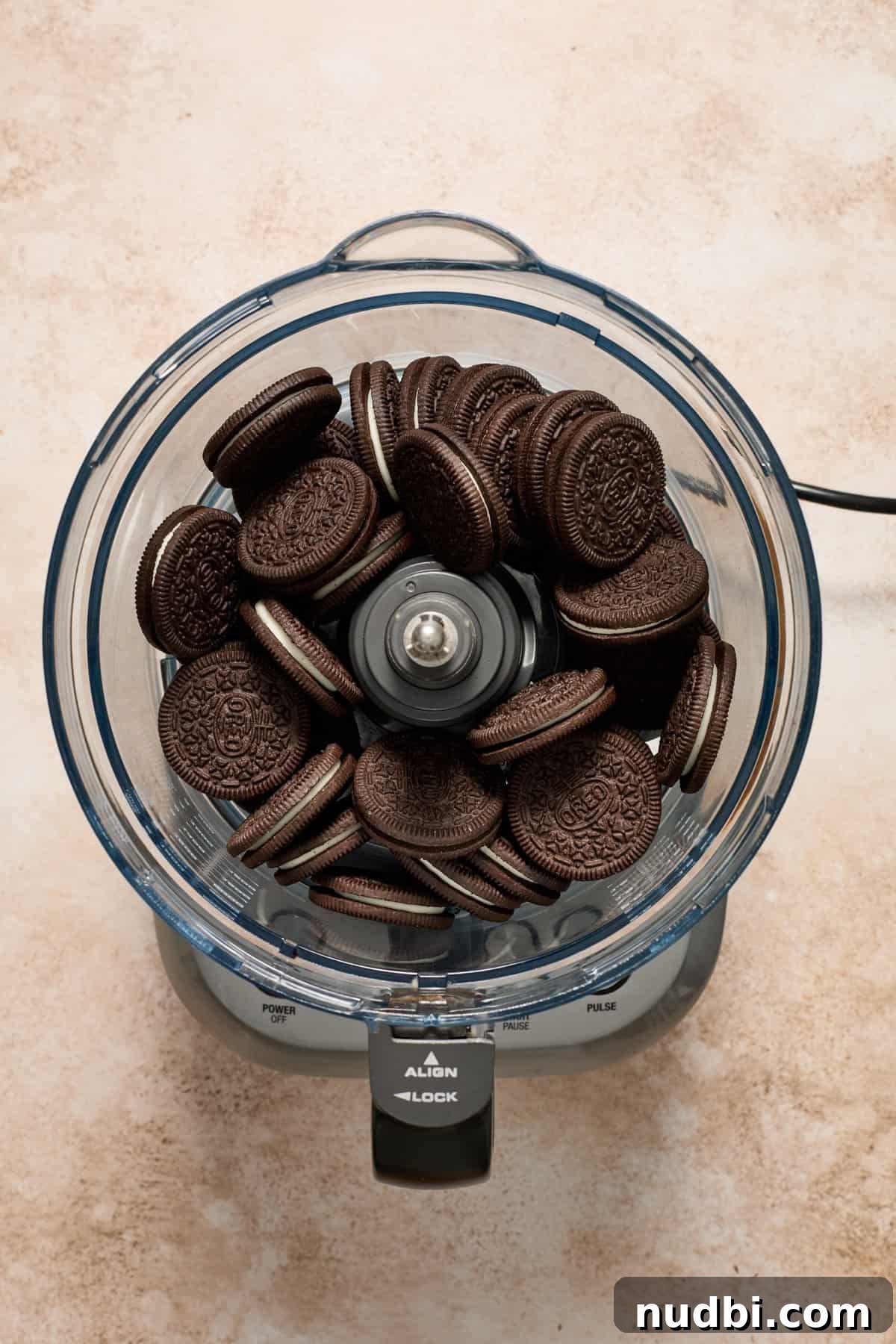 No-Bake Chocolate Cream Pie Recipe for Rich, No-Fuss Dessert 5 Oreo cookies in food processor.