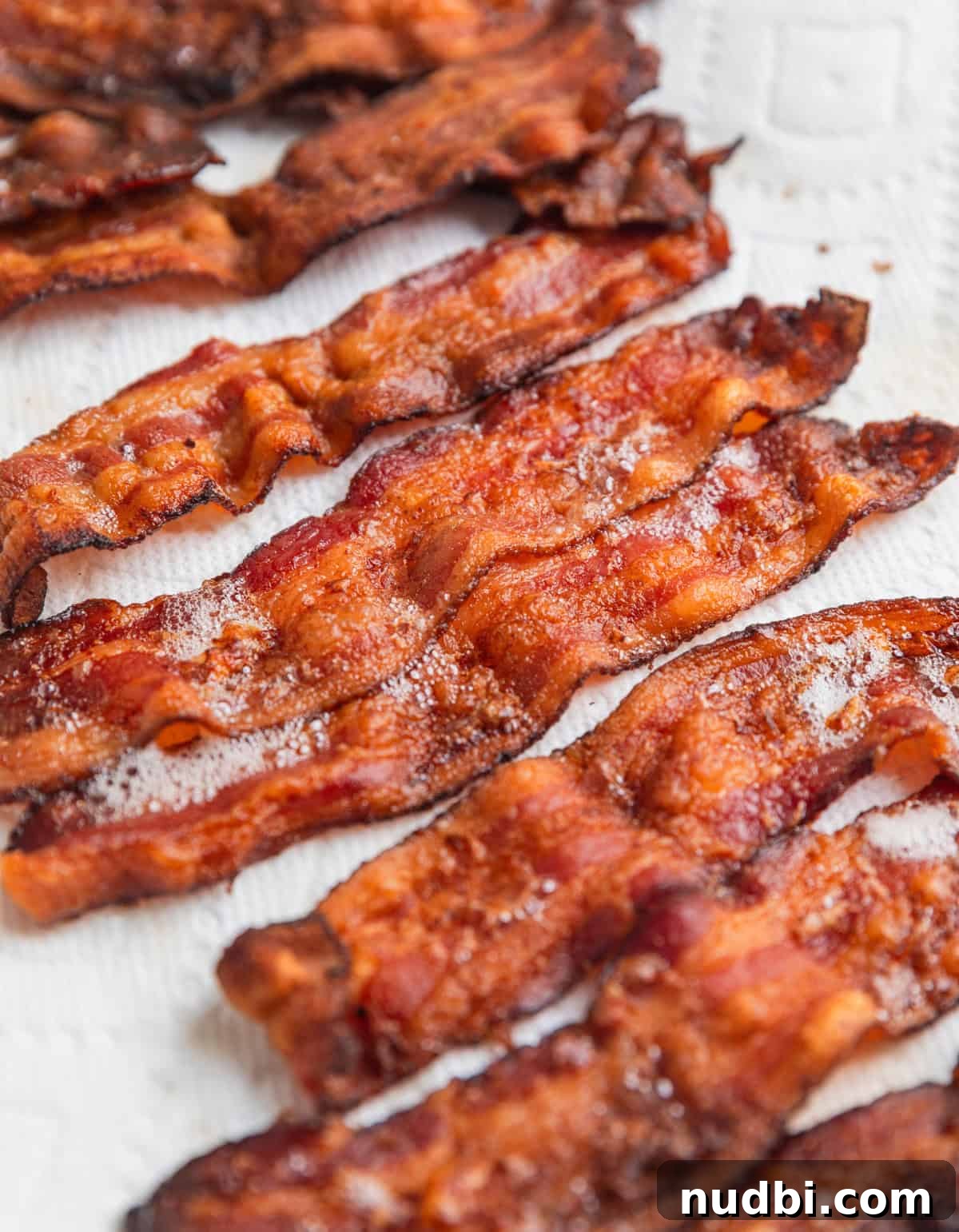 Chicken, Bacon & Ranch Pasta Salad Recipe for Summer Meals 4 Cooked bacon on paper towel.