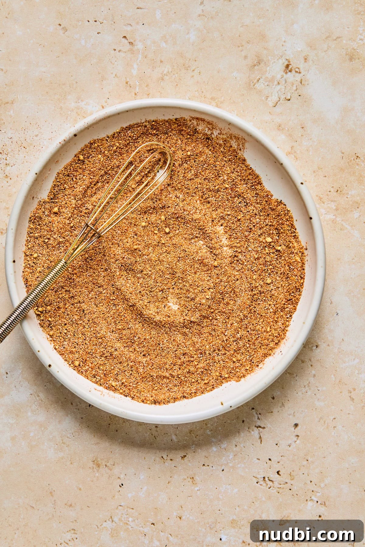 Crispy Grilled Chicken Drumsticks with Smoky BBQ Flavor 6 Spices whisked together for grilled chicken drumsticks rub.