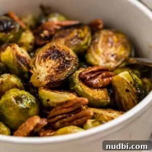 10 Delicious Side Dishes to Serve With Gnocchi 19 Dish with maple balsamic roasted brussels sprouts with pecans.