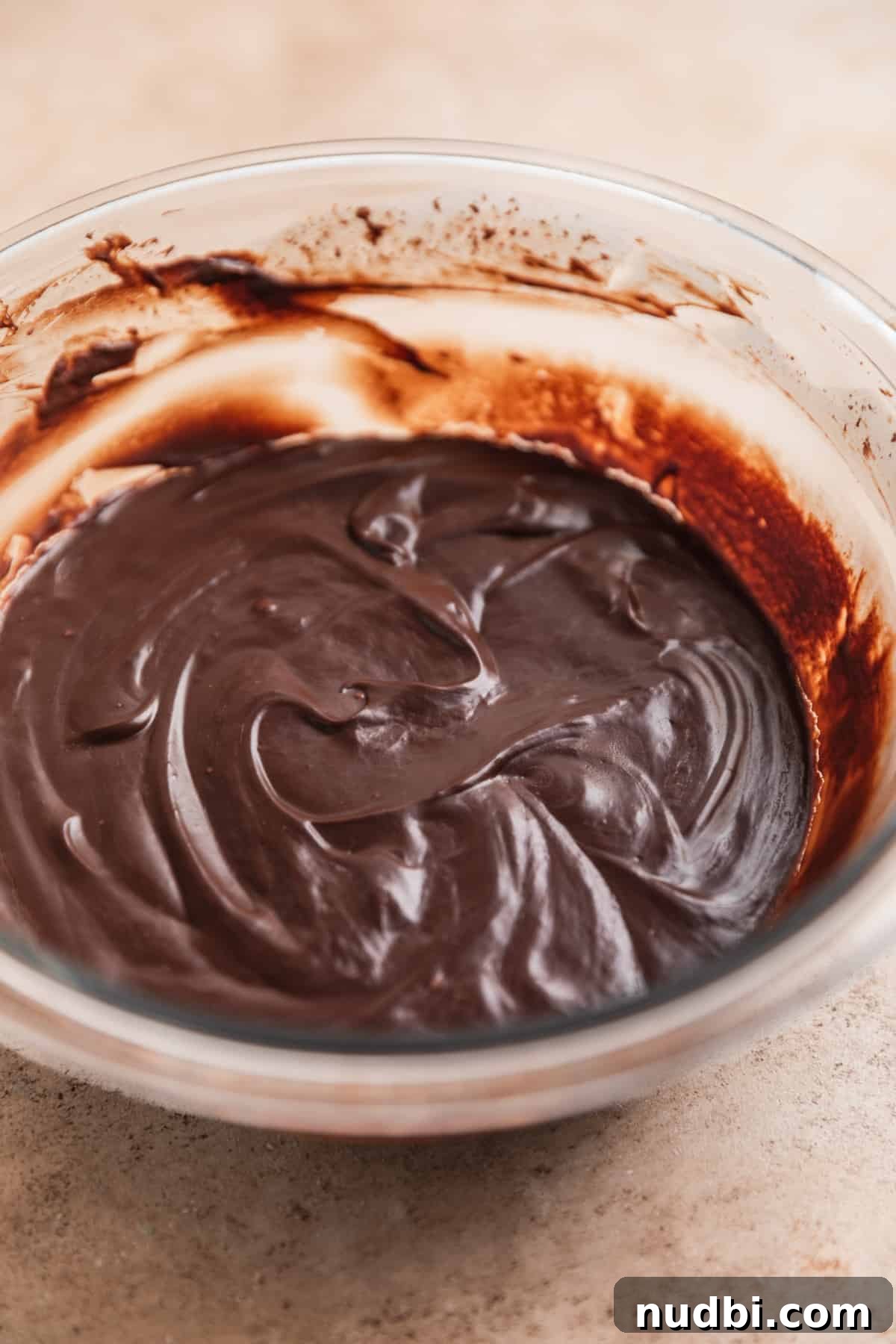 Amaretto Truffles Recipe with 5 Ingredients — Simple Chocolate Bonbons 7 Hardened chocolate ganache in mixing bowl.